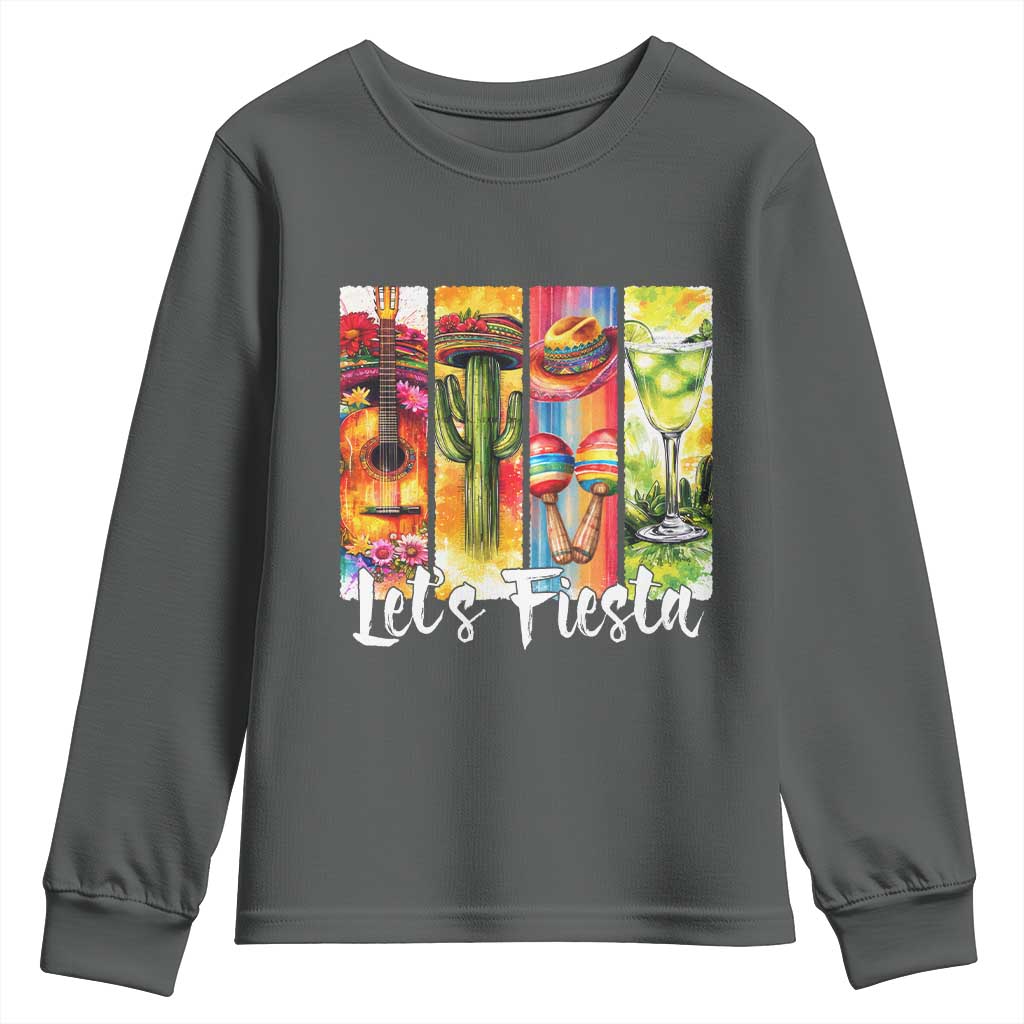 Lets Fiesta Youth Sweatshirt Funny Cinco De Mayo Party Celebration