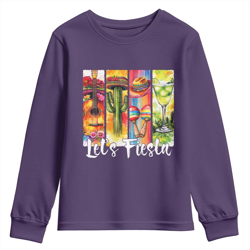 Lets Fiesta Youth Sweatshirt Funny Cinco De Mayo Party Celebration