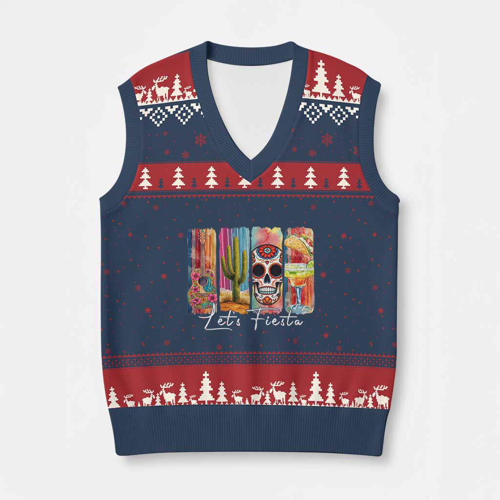 Cinco De Mayo Lets Fiest V-Neck Knit Sweater Vest Funny Mexican Party Gift
