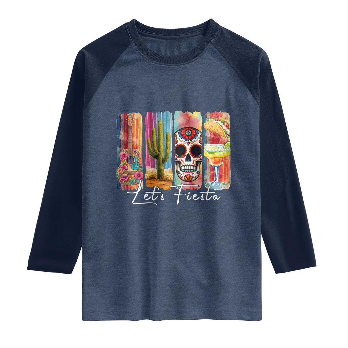 Cinco De Mayo Lets Fiest Raglan Shirt Funny Mexican Party Gift