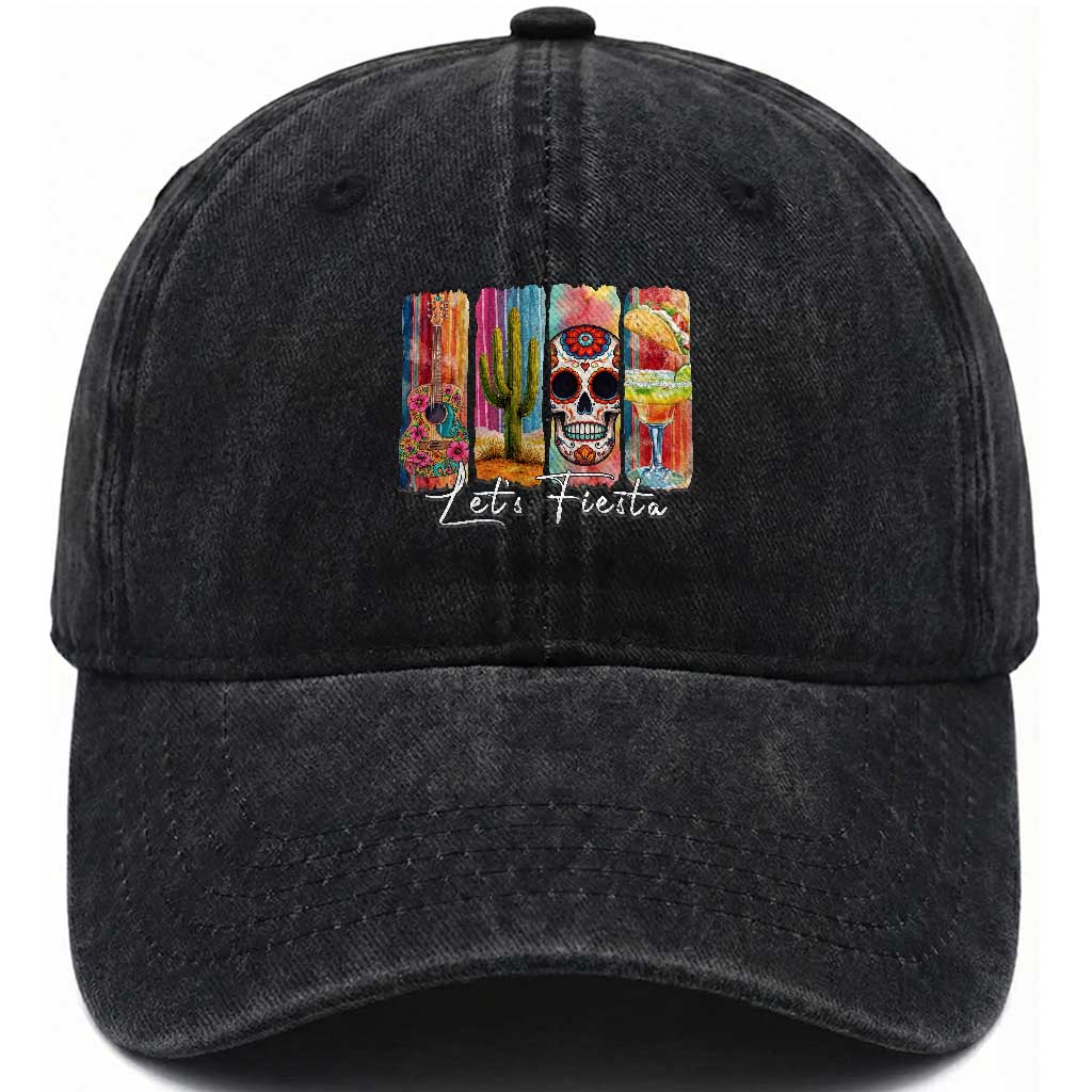 Cinco De Mayo Lets Fiest Washed Cotton Baseball Cap Funny Mexican Party Gift