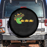 Cinco De Mayo Retro Game Spare Tire Cover Funny Sombrero Character Chasing Taco Cat