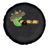 Cinco De Mayo Retro Game Spare Tire Cover Funny Sombrero Character Chasing Taco Cat