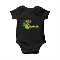 Cinco De Mayo Retro Game Baby Onesie Funny Sombrero Character Chasing Taco Cat