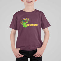 Cinco De Mayo Retro Game T Shirt For Kid Funny Sombrero Character Chasing Taco Cat