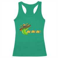 Cinco De Mayo Retro Game Racerback Tank Top Funny Sombrero Character Chasing Taco Cat