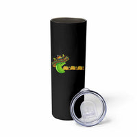 Cinco De Mayo Retro Game Skinny Tumbler Funny Sombrero Character Chasing Taco Cat