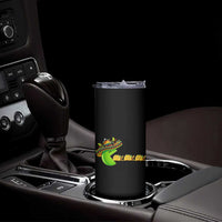 Cinco De Mayo Retro Game Skinny Tumbler Funny Sombrero Character Chasing Taco Cat