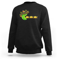 Cinco De Mayo Retro Game Sweatshirt Funny Sombrero Character Chasing Taco Cat