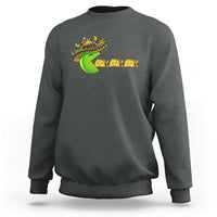 Cinco De Mayo Retro Game Sweatshirt Funny Sombrero Character Chasing Taco Cat