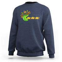Cinco De Mayo Retro Game Sweatshirt Funny Sombrero Character Chasing Taco Cat