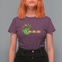 Cinco De Mayo Retro Game T Shirt For Women Funny Sombrero Character Chasing Taco Cat