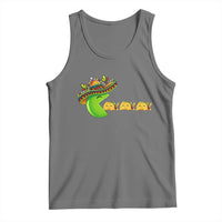 Cinco De Mayo Retro Game Tank Top Funny Sombrero Character Chasing Taco Cat