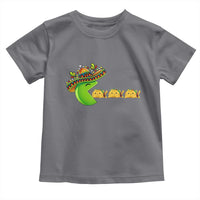 Cinco De Mayo Retro Game Toddler T Shirt Funny Sombrero Character Chasing Taco Cat