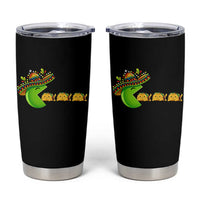 Cinco De Mayo Retro Game Tumbler Cup Funny Sombrero Character Chasing Taco Cat