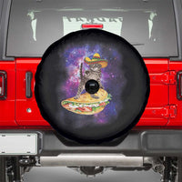 Funny Cinco De Mayo Cat Spare Tire Cover Astronaut Kitten Flying A Taco