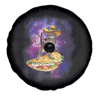 Funny Cinco De Mayo Cat Spare Tire Cover Astronaut Kitten Flying A Taco