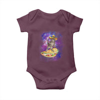 Funny Cinco De Mayo Cat Baby Onesie Astronaut Kitten Flying A Taco