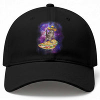 Funny Cinco De Mayo Cat Baseball Cap Astronaut Kitten Flying A Taco