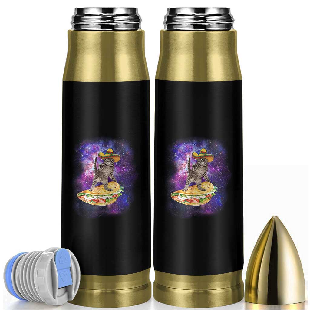 Funny Cinco De Mayo Cat Bullet Tumbler Astronaut Kitten Flying A Taco