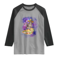 Funny Cinco De Mayo Cat Raglan Shirt Astronaut Kitten Flying A Taco