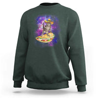 Funny Cinco De Mayo Cat Sweatshirt Astronaut Kitten Flying A Taco