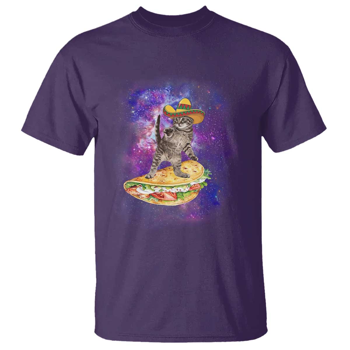Funny Cinco De Mayo Cat T Shirt Astronaut Kitten Flying A Taco