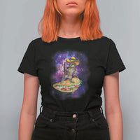 Funny Cinco De Mayo Cat T Shirt For Women Astronaut Kitten Flying A Taco