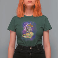 Funny Cinco De Mayo Cat T Shirt For Women Astronaut Kitten Flying A Taco