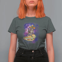 Funny Cinco De Mayo Cat T Shirt For Women Astronaut Kitten Flying A Taco