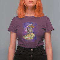 Funny Cinco De Mayo Cat T Shirt For Women Astronaut Kitten Flying A Taco