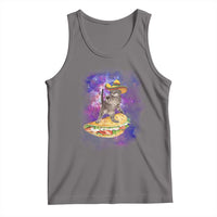 Funny Cinco De Mayo Cat Tank Top Astronaut Kitten Flying A Taco