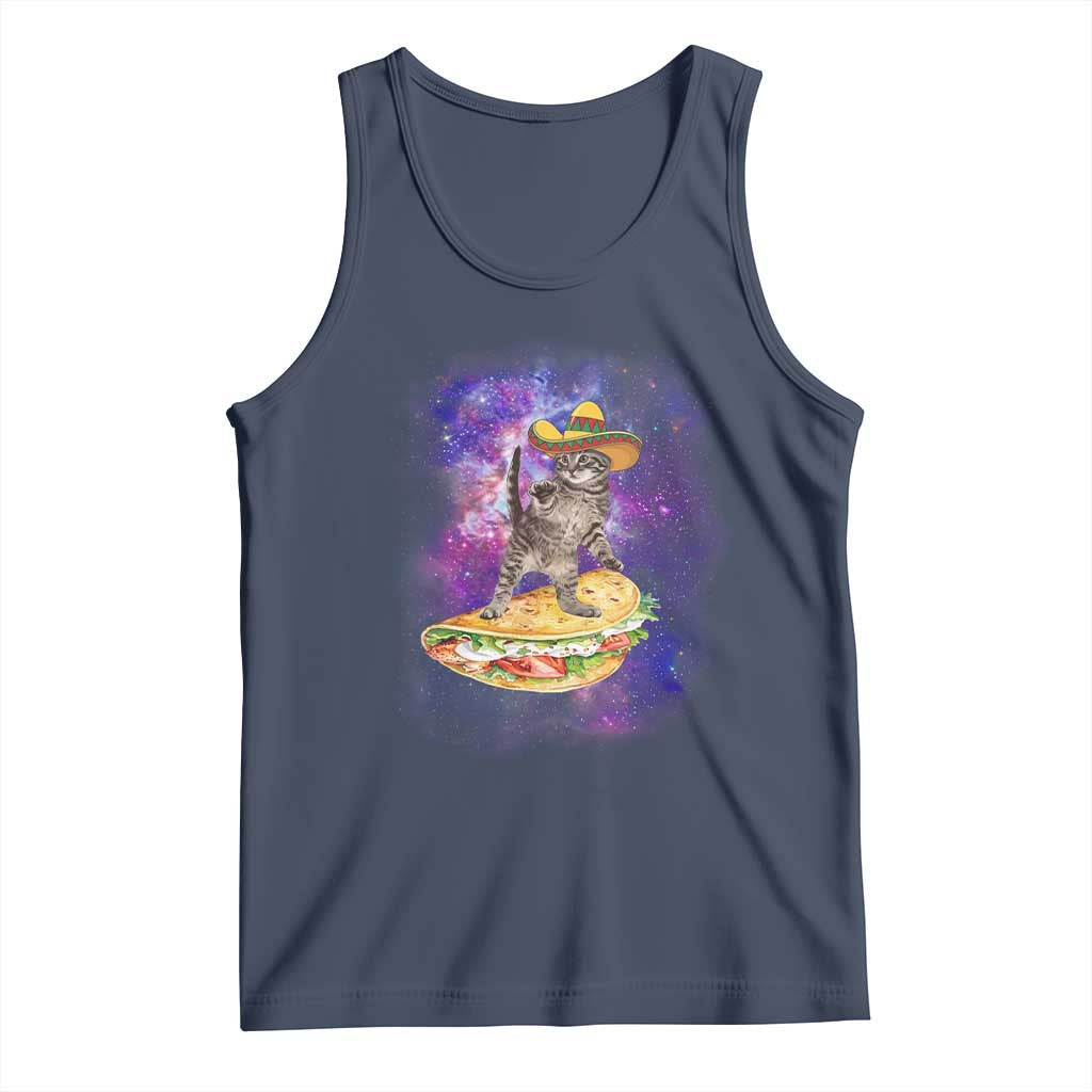 Funny Cinco De Mayo Cat Tank Top Astronaut Kitten Flying A Taco