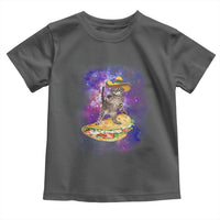 Funny Cinco De Mayo Cat Toddler T Shirt Astronaut Kitten Flying A Taco