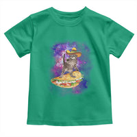 Funny Cinco De Mayo Cat Toddler T Shirt Astronaut Kitten Flying A Taco