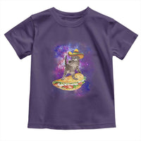 Funny Cinco De Mayo Cat Toddler T Shirt Astronaut Kitten Flying A Taco