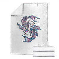Transgender Ally Koi Fish Throw Blanket Funny Japanese Art Graphic