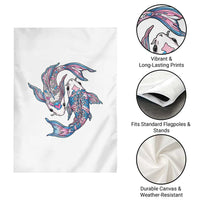 Transgender Ally Koi Fish Garden Flag Funny Japanese Art Graphic