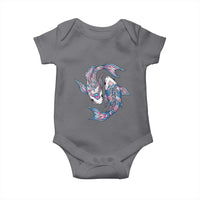 Transgender Ally Koi Fish Baby Onesie Funny Japanese Art Graphic