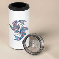 Transgender Ally Koi Fish 4 in 1 Can Cooler Tumbler Funny Japanese Art Graphic