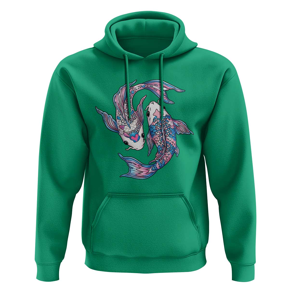 Transgender Ally Koi Fish Hoodie Funny Japanese Art Graphic