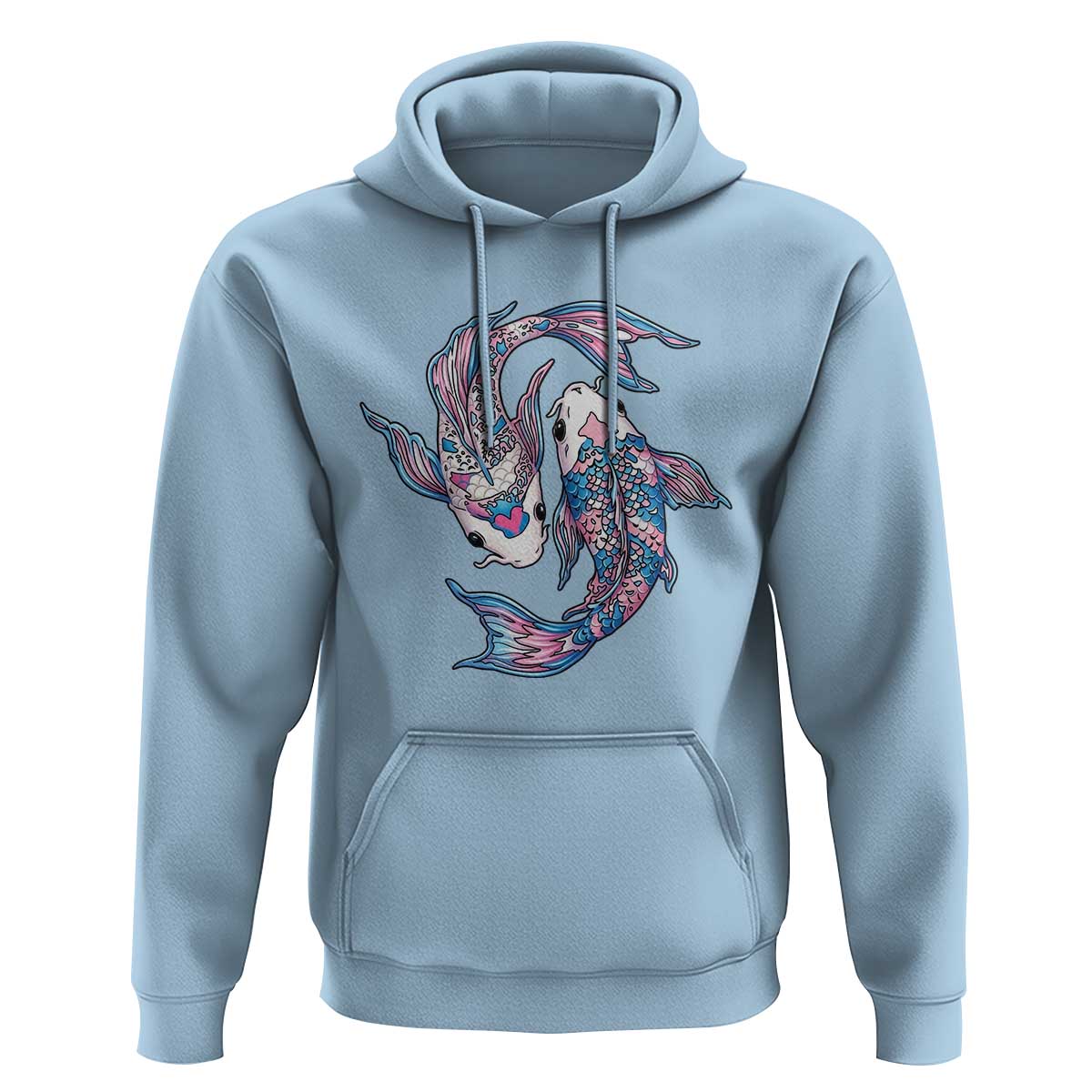 Transgender Ally Koi Fish Hoodie Funny Japanese Art Graphic