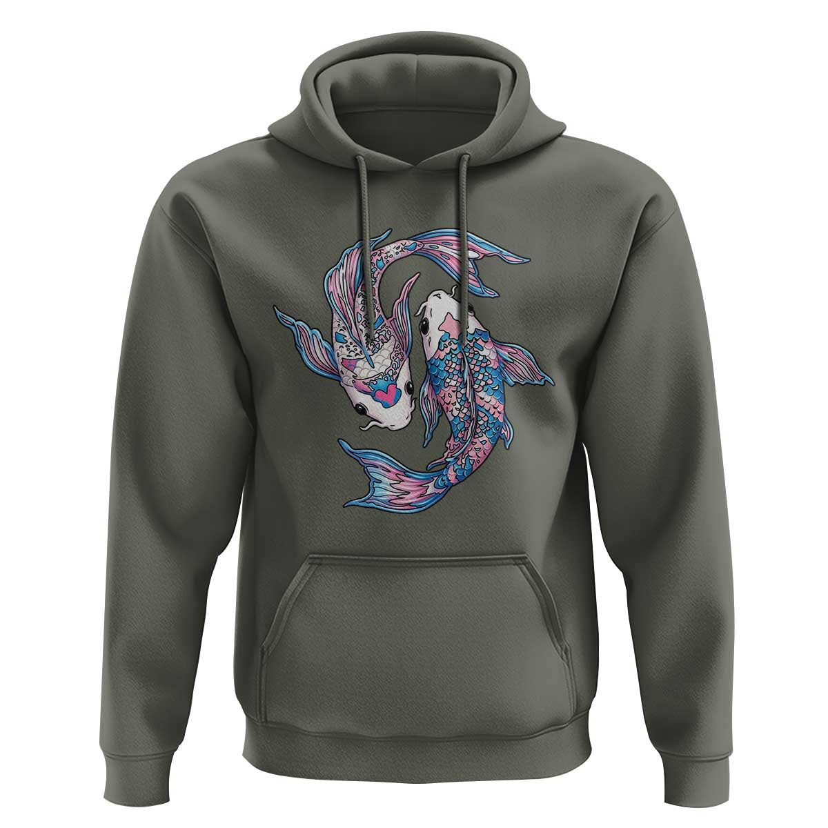 Transgender Ally Koi Fish Hoodie Funny Japanese Art Graphic
