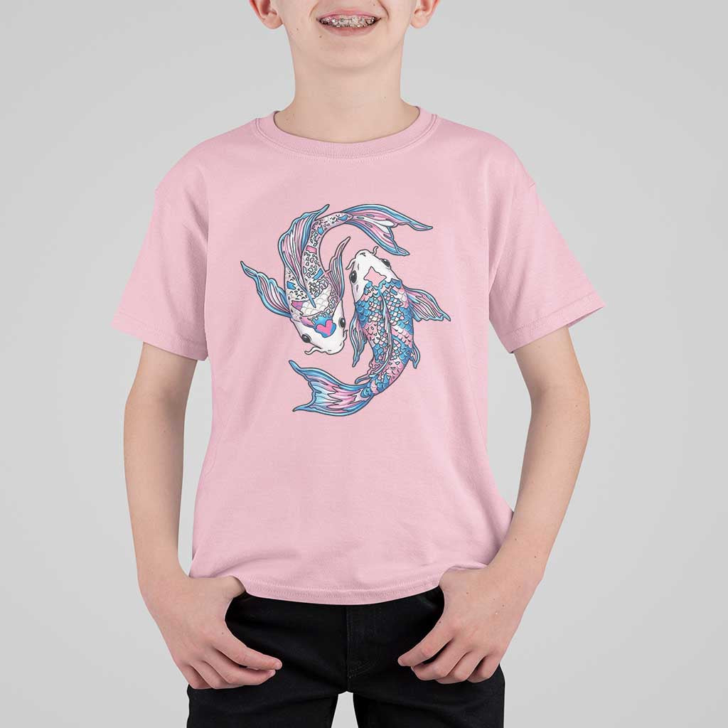 Transgender Ally Koi Fish T Shirt For Kid Funny Japanese Art Graphic