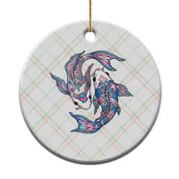 Transgender Ally Koi Fish Ceramic Ornament Funny Japanese Art Graphic