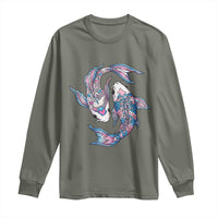 Transgender Ally Koi Fish Long Sleeve Shirt Funny Japanese Art Graphic