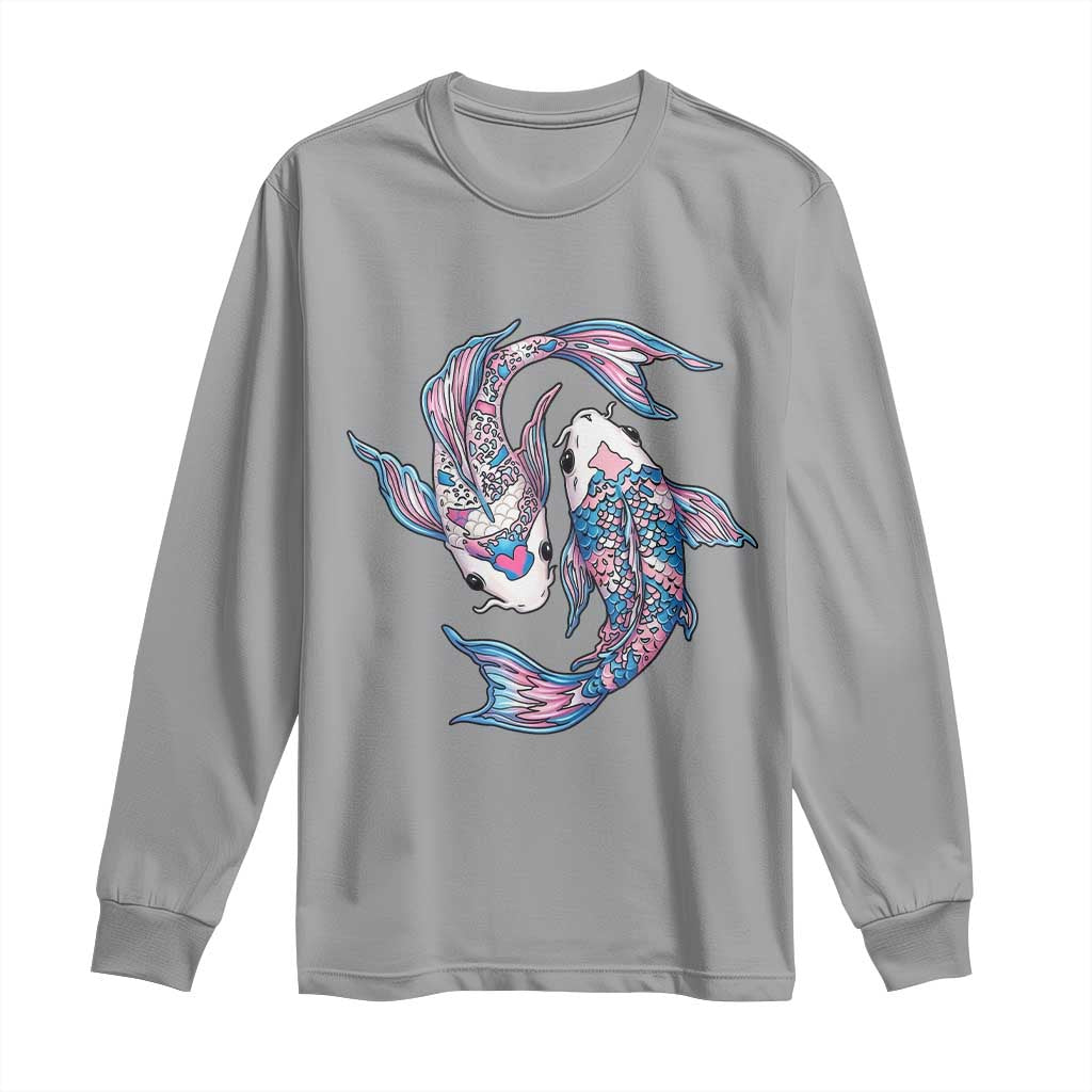 Transgender Ally Koi Fish Long Sleeve Shirt Funny Japanese Art Graphic