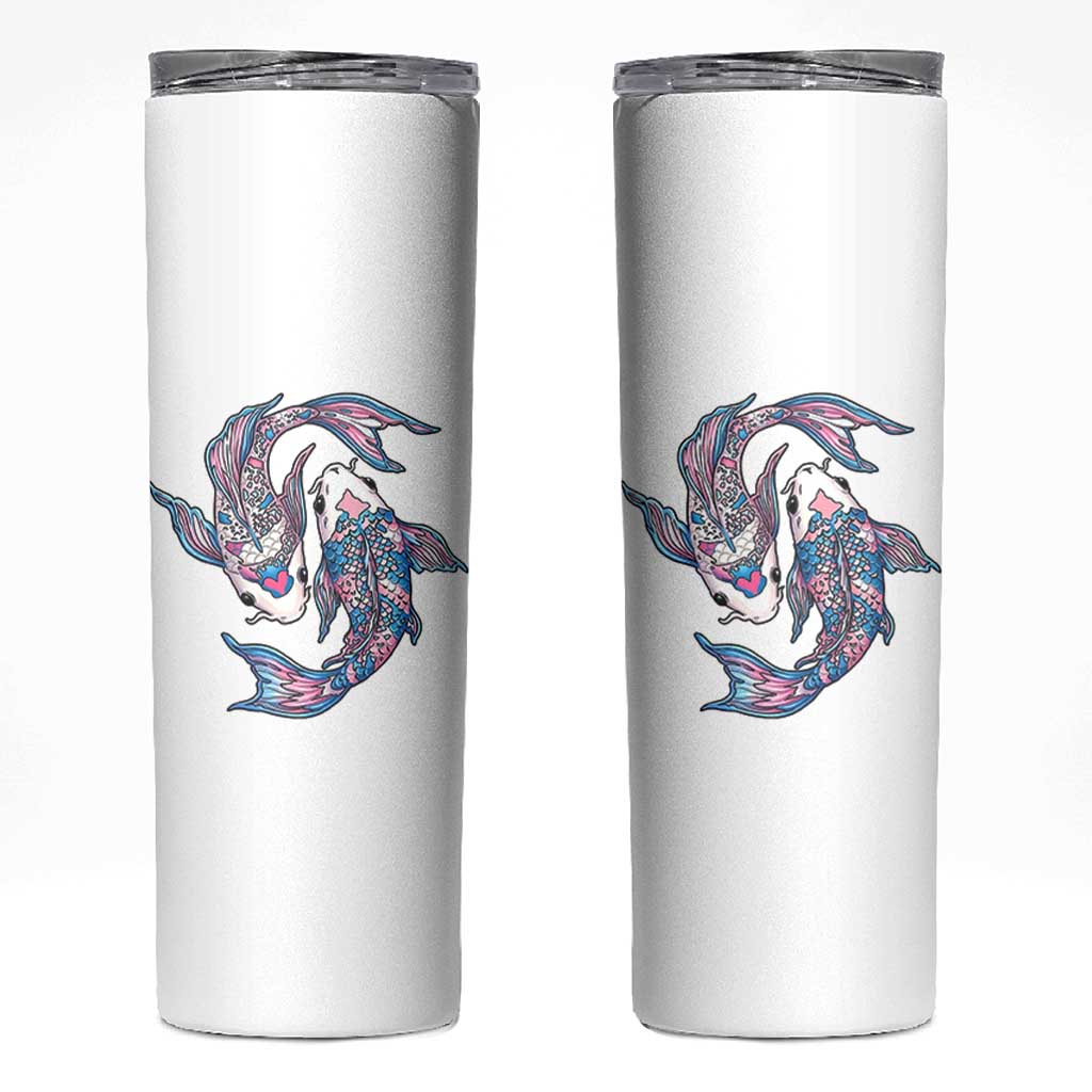 Transgender Ally Koi Fish Skinny Tumbler Funny Japanese Art Graphic