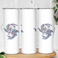 Transgender Ally Koi Fish Skinny Tumbler Funny Japanese Art Graphic