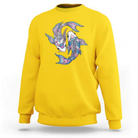 Transgender Ally Koi Fish Sweatshirt Funny Japanese Art Graphic